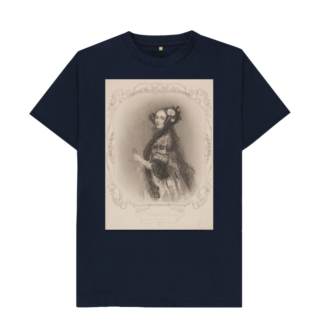 Navy blue ada lovelace unisex crew neck t shirt