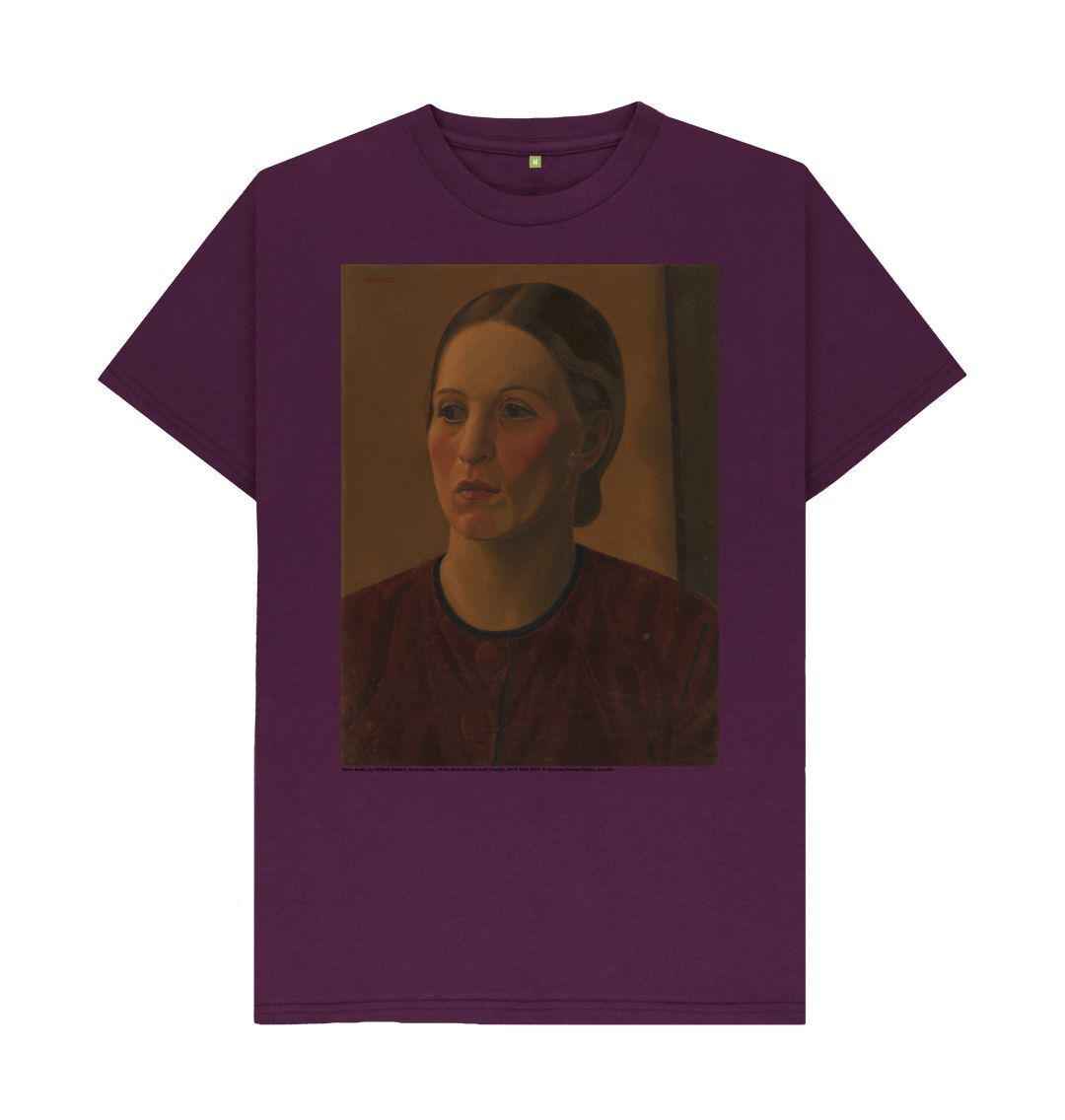 Purple helen brook unisex crew neck t shirt