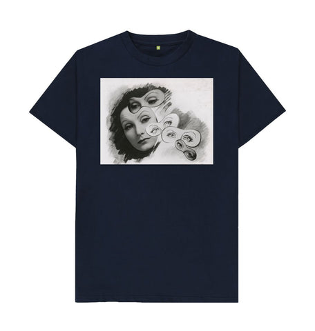 Navy Blue Greta Garbo Unisex t-shirt