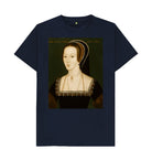 Navy Blue Anne Boleyn Unisex Crew Neck T-shirt