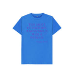Bright Blue Kids Virginia Woolf Quote T-shirt