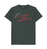 Dark Grey Fred Barnes Quote Unisex T-Shirt with Red Font