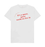 White Fred Barnes Quote Unisex T-Shirt with Red Font
