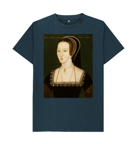 Denim Blue Anne Boleyn Unisex Crew Neck T-shirt