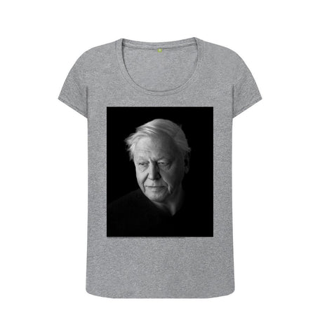 Athletic Grey Sir David Attenborough Women's Scoop Neck T-shirt