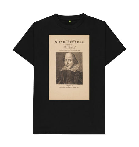 Black William Shakespeare Unisex T-Shirt
