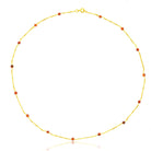 Venus red jasper extra slim necklace