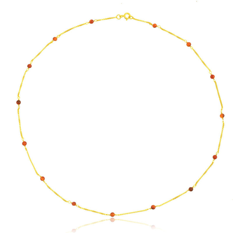 Venus red jasper extra slim necklace