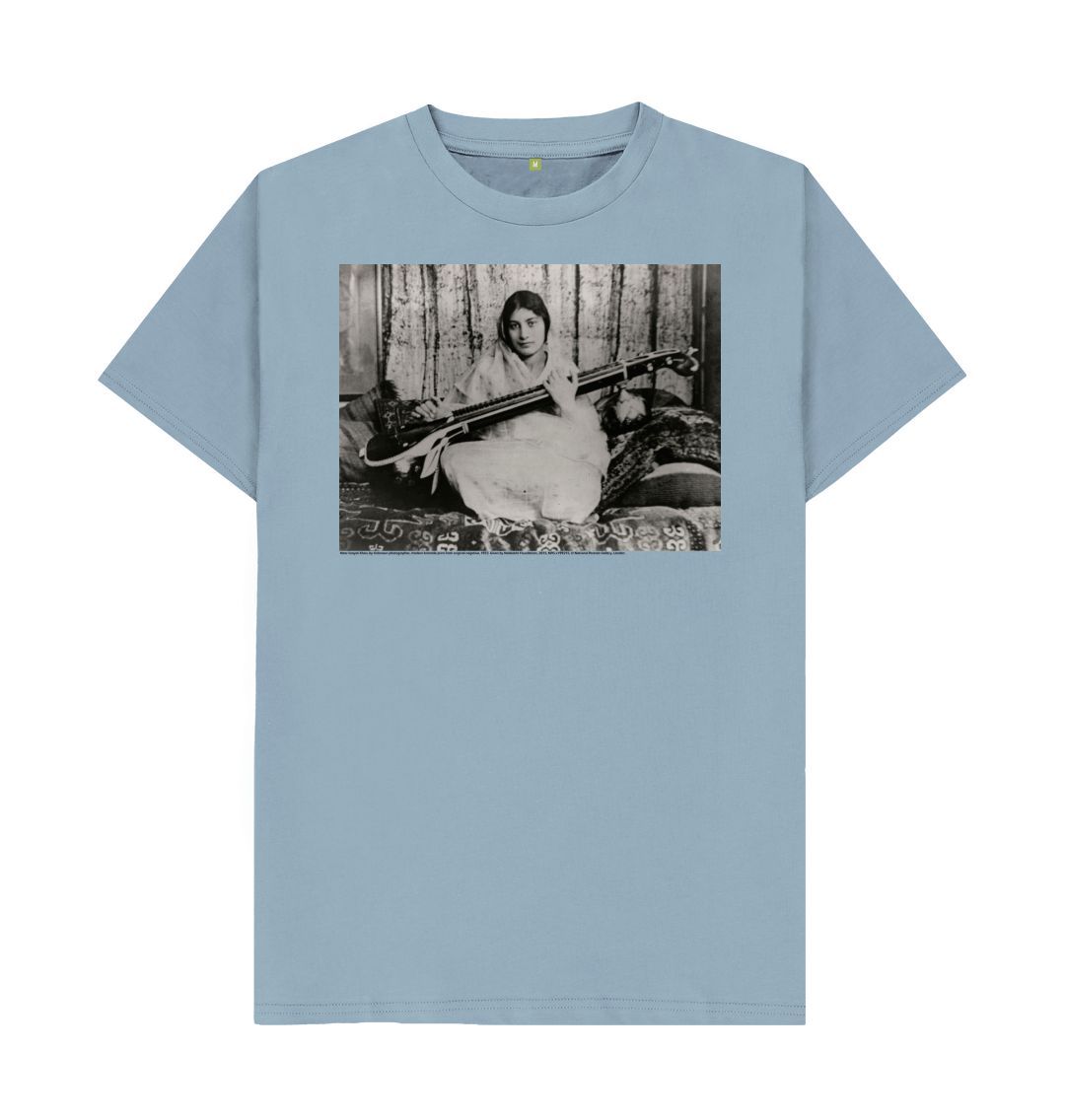 Stone blue noor inayat khan unisex crew neck t shirt