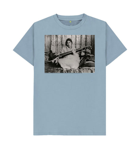 Stone Blue Noor Inayat Khan Unisex Crew Neck T-shirt