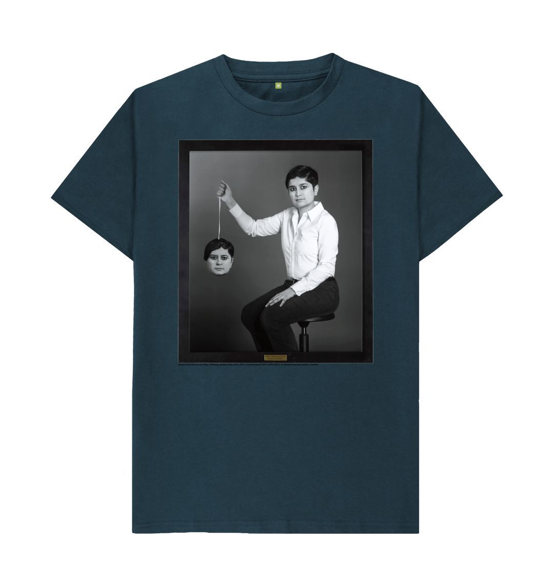 Denim blue shami chakrabarti unisex crew neck t shirt