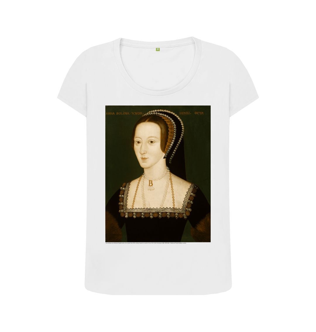 White anne boleyn women's scoop neck t shirt