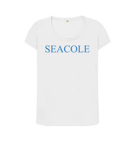 White SEACOLE Women's scoop neck t-shirt