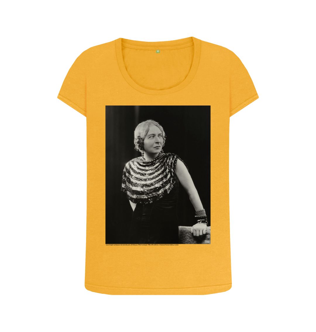 Mustard laura knight women's scoop neck t shirt