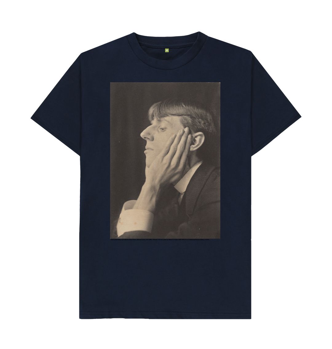 Navy blue aubrey beardsley unisex t shirt
