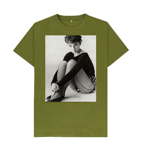 Moss Green Audrey Hepburn Unisex T-Shirt