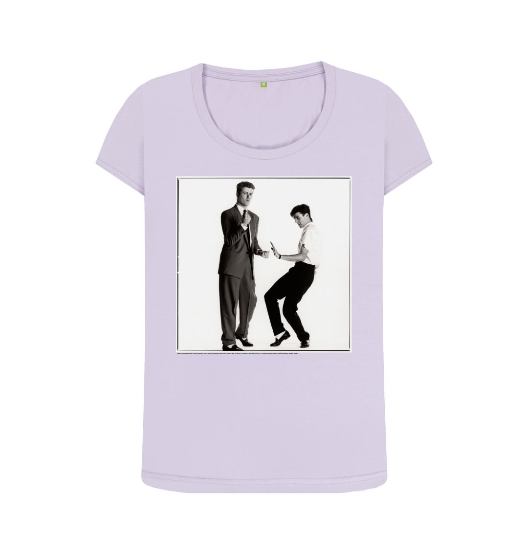 Violet wham! women's scoop neck t shirt