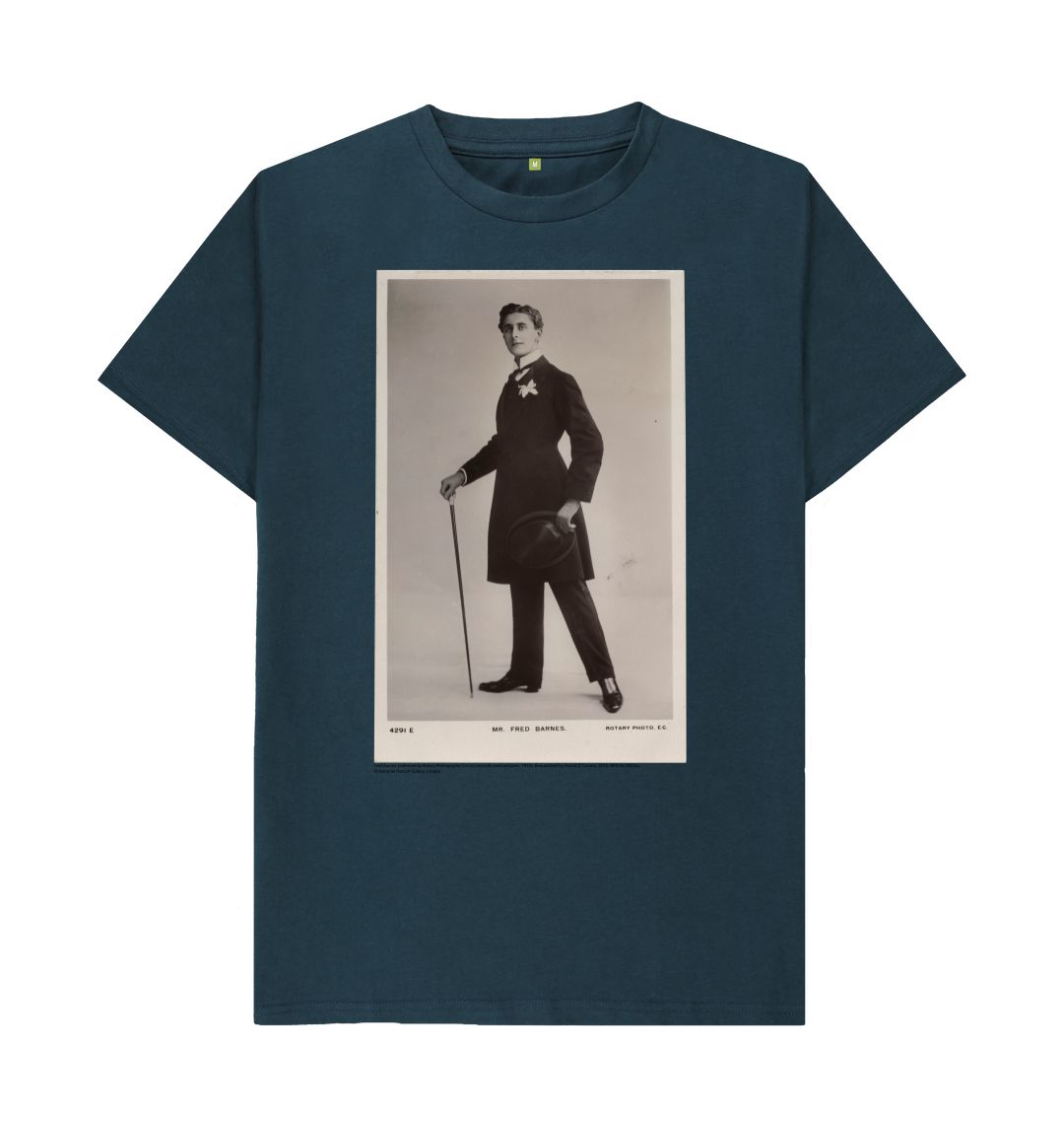 Denim blue fred barnes unisex t shirt