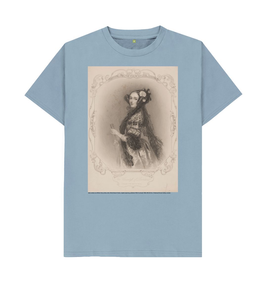 Stone blue ada lovelace unisex crew neck t shirt