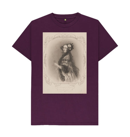 Purple Ada Lovelace Unisex Crew Neck T-shirt