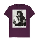 Purple Jimi Hendrix Unisex Crew Neck T-shirt
