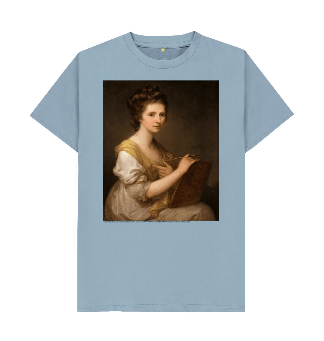 Stone blue angelica kauffmann unisex crew neck t shirt