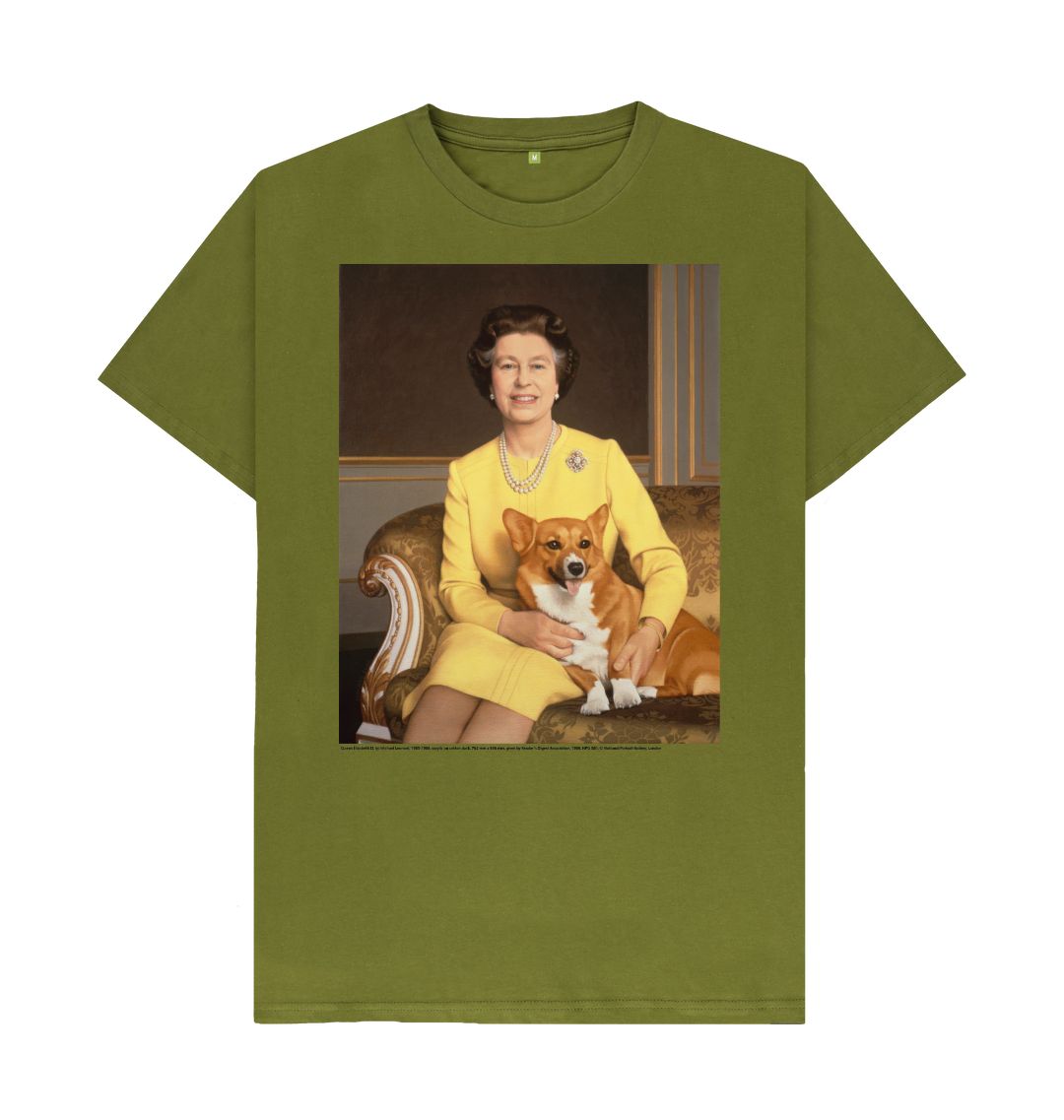 Moss green queen elizabeth ii unisex t shirt