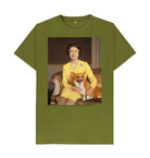 Moss Green Queen Elizabeth II Unisex T-Shirt