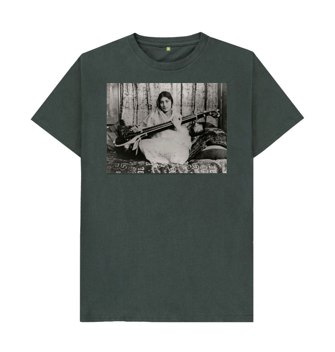 Dark grey noor inayat khan unisex crew neck t shirt