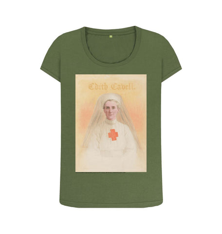 Khaki Edith Cavell Women's Scoop Neck T-shirt