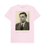 Pink Alan Turing Unisex t-shirt