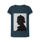 Denim Blue Dame Caroline Harriet Hasslett Women's Scoop Neck T-shirt